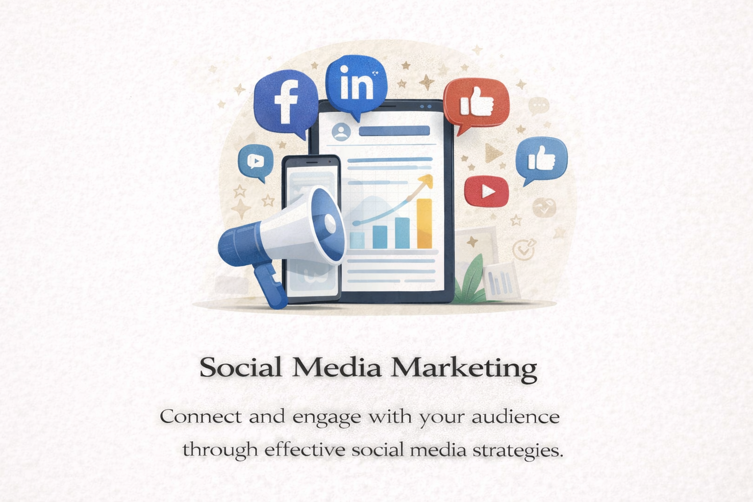 social media marketing strategies illustration